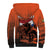Personalized Netherlands Sherpa Hoodie Lion With Daisy Flower - Wonder Print Shop