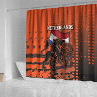 Netherlands Shower Curtain Lion With Daisy Flower - Wonder Print Shop