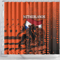 Netherlands Shower Curtain Lion With Daisy Flower - Wonder Print Shop