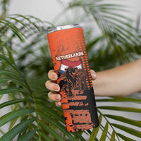 Personalized Netherlands Skinny Tumbler Lion With Daisy Flower - Wonder Print Shop