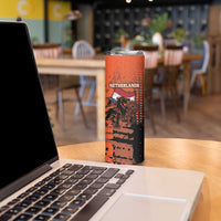 Personalized Netherlands Skinny Tumbler Lion With Daisy Flower - Wonder Print Shop