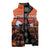 Personalized Netherlands Sleeveless Puffer Jacket Lion With Daisy Flower - Wonder Print Shop