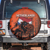 Netherlands Spare Tire Cover Lion With Daisy Flower - Wonder Print Shop