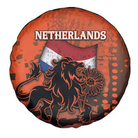 Netherlands Spare Tire Cover Lion With Daisy Flower - Wonder Print Shop