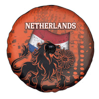 Netherlands Spare Tire Cover Lion With Daisy Flower - Wonder Print Shop