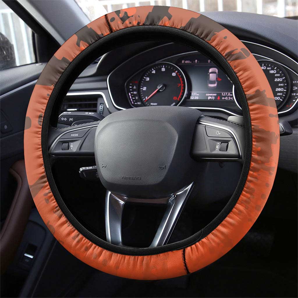 Netherlands Steering Wheel Cover Lion With Daisy Flower - Wonder Print Shop