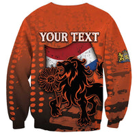 Personalized Netherlands Sweatshirt Lion With Daisy Flower - Wonder Print Shop