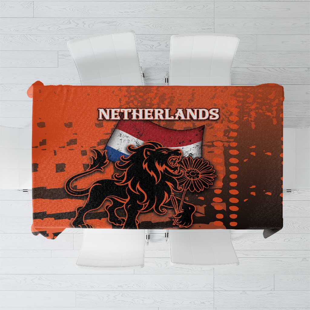 Netherlands Tablecloth Lion With Daisy Flower - Wonder Print Shop