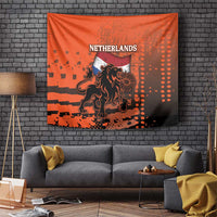 Netherlands Tapestry Lion With Daisy Flower - Wonder Print Shop