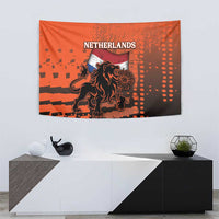 Netherlands Tapestry Lion With Daisy Flower - Wonder Print Shop