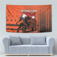 Netherlands Tapestry Lion With Daisy Flower - Wonder Print Shop