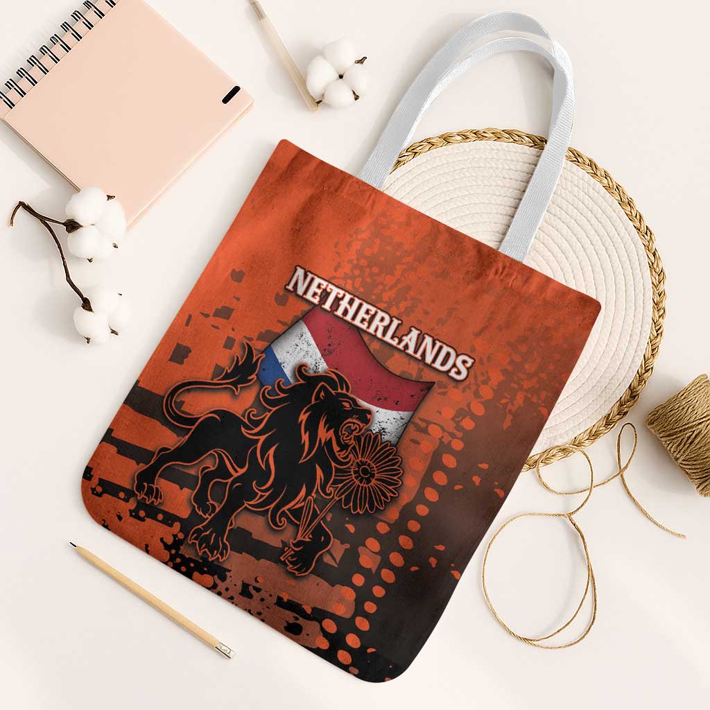 Netherlands Tote Bag Lion With Daisy Flower - Wonder Print Shop