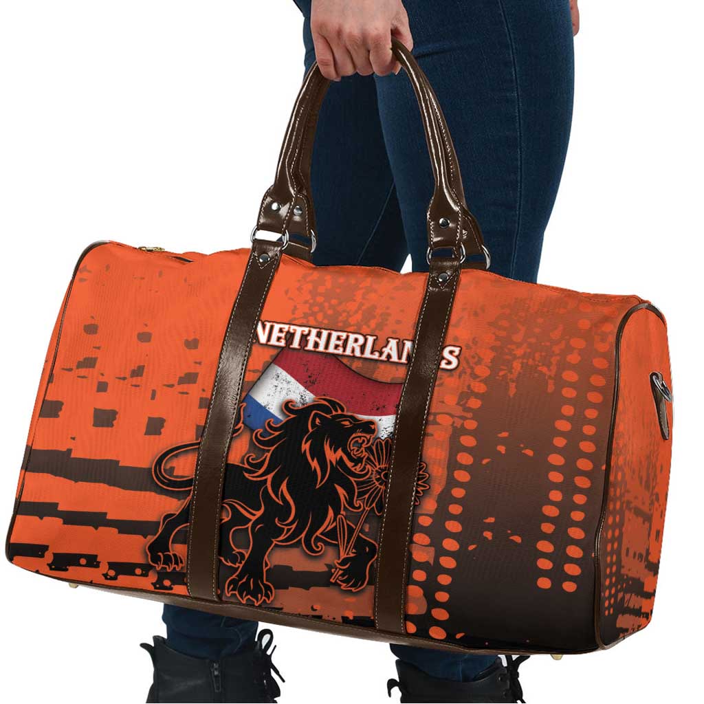 Netherlands Travel Bag Lion With Daisy Flower - Wonder Print Shop