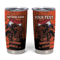 Personalized Netherlands Tumbler Cup Lion With Daisy Flower - Wonder Print Shop