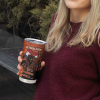 Personalized Netherlands Tumbler Cup Lion With Daisy Flower - Wonder Print Shop