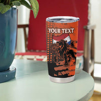 Personalized Netherlands Tumbler Cup Lion With Daisy Flower - Wonder Print Shop