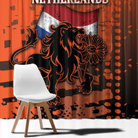 Netherlands Window Curtain Lion With Daisy Flower - Wonder Print Shop
