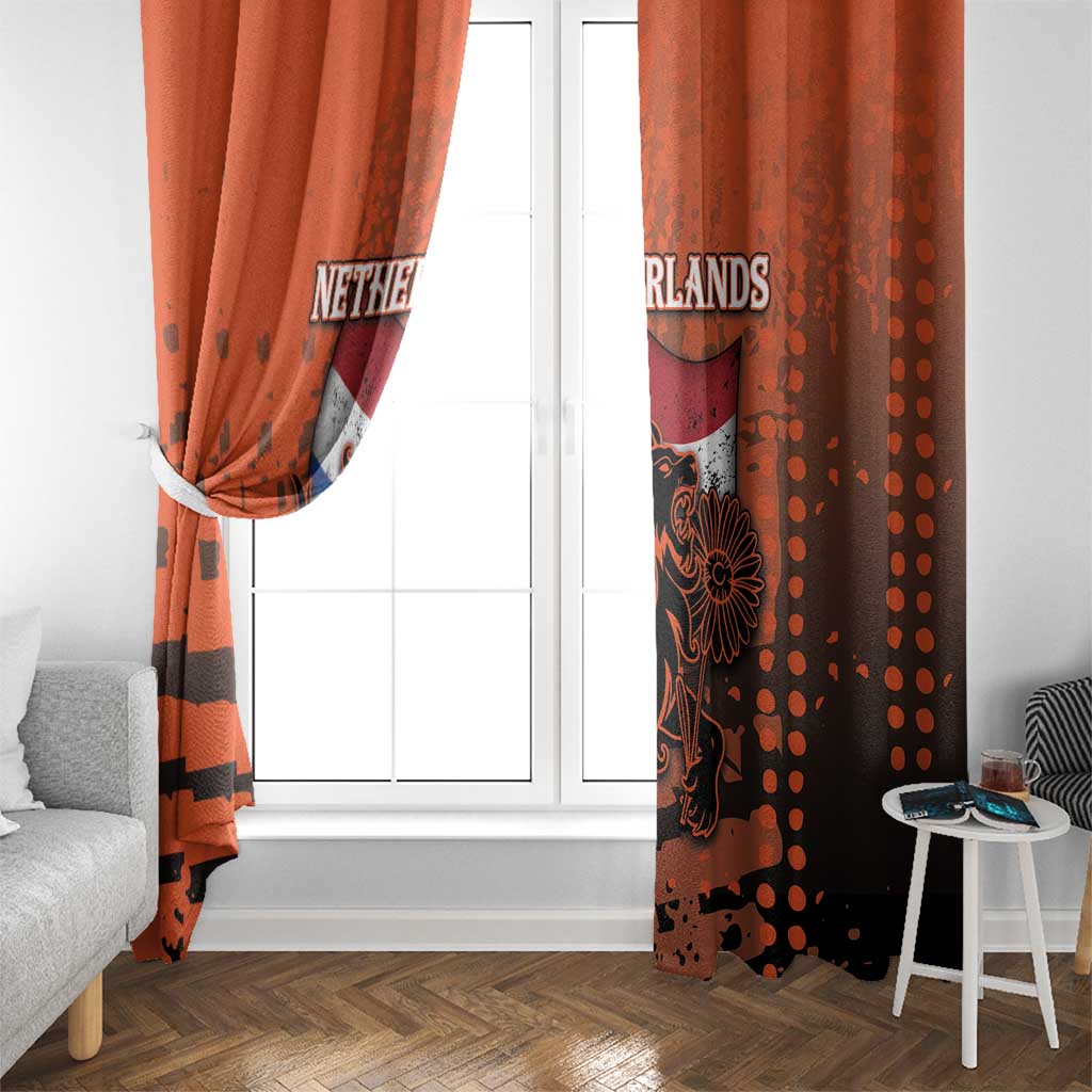 Netherlands Window Curtain Lion With Daisy Flower - Wonder Print Shop