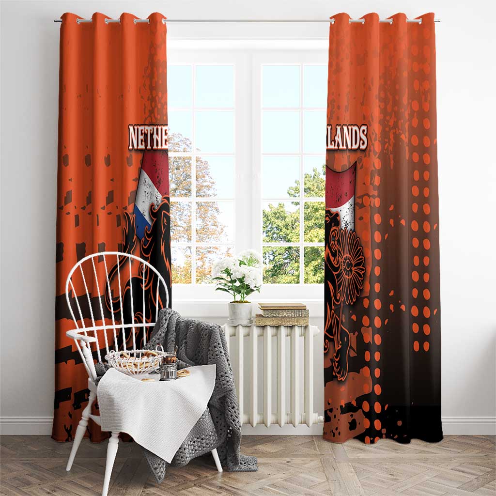 Netherlands Window Curtain Lion With Daisy Flower - Wonder Print Shop