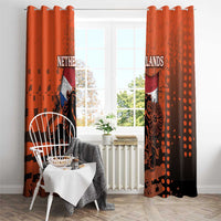 Netherlands Window Curtain Lion With Daisy Flower - Wonder Print Shop