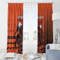 Netherlands Window Curtain Lion With Daisy Flower - Wonder Print Shop