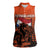 Personalized Netherlands Women Sleeveless Polo Shirt Lion With Daisy Flower - Wonder Print Shop