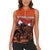Personalized Netherlands Women Sleeveless Polo Shirt Lion With Daisy Flower - Wonder Print Shop