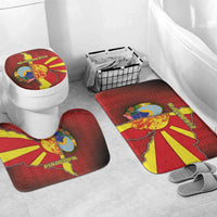 North Macedonia Bathroom Set National Emblem With Lion - Wonder Print Shop