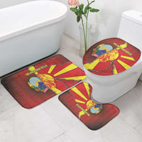 North Macedonia Bathroom Set National Emblem With Lion - Wonder Print Shop