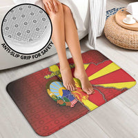 North Macedonia Bathroom Set National Emblem With Lion - Wonder Print Shop