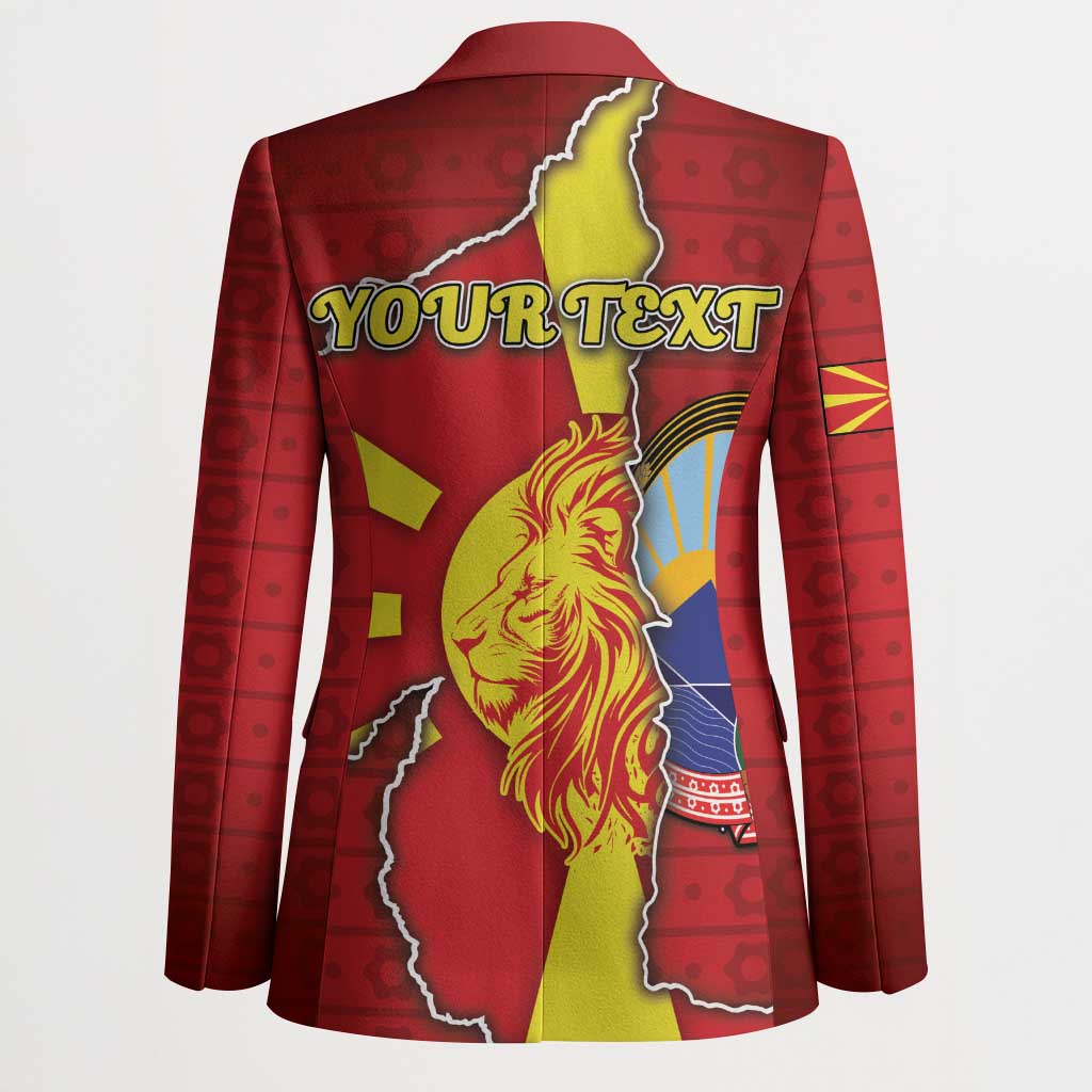 Personalized North Macedonia Blazer National Emblem With Lion - Wonder Print Shop