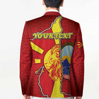 Personalized North Macedonia Blazer National Emblem With Lion - Wonder Print Shop