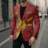 Personalized North Macedonia Blazer National Emblem With Lion - Wonder Print Shop