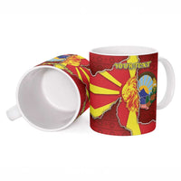 Personalized North Macedonia Ceramic Mug National Emblem With Lion - Wonder Print Shop