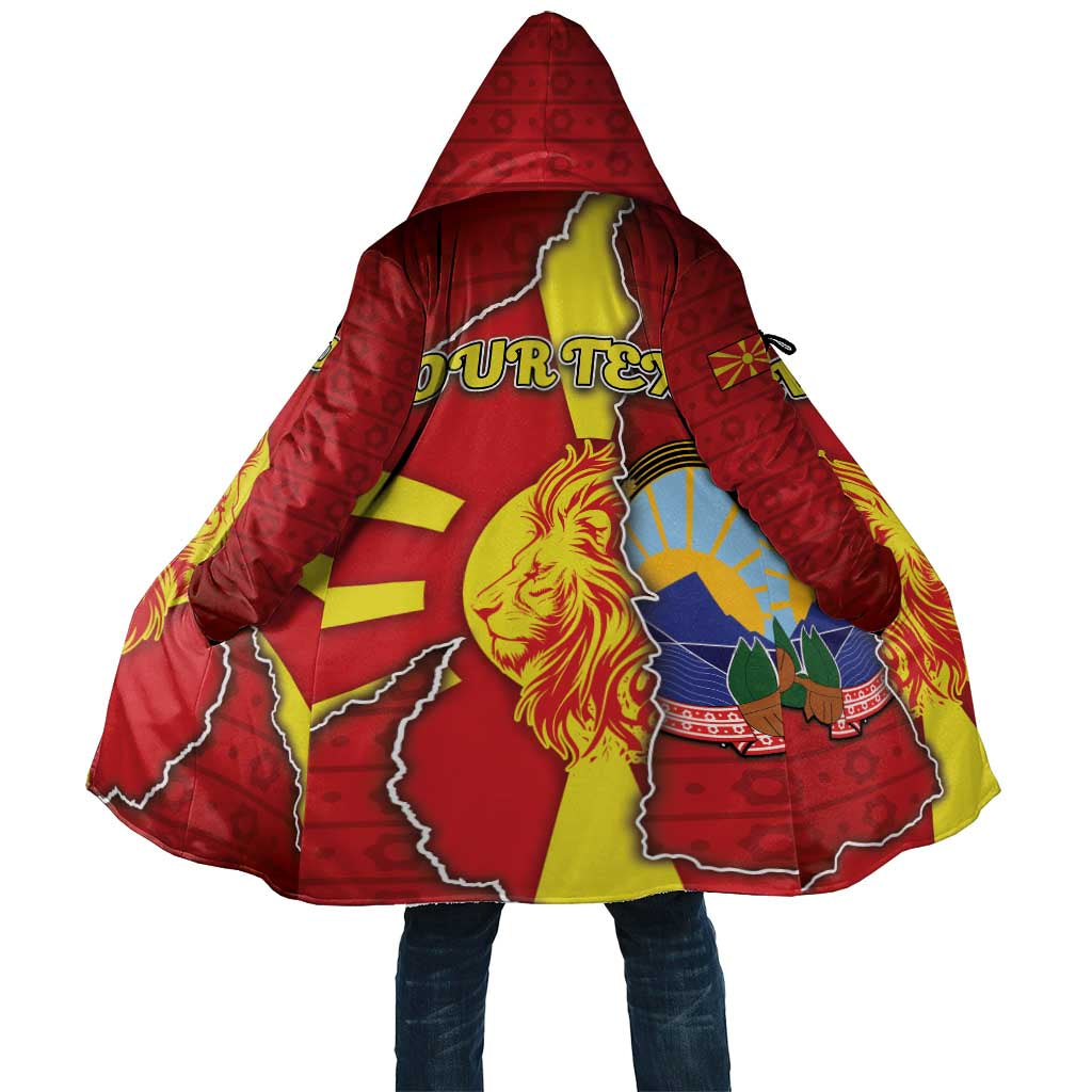Personalized North Macedonia Cloak National Emblem With Lion - Wonder Print Shop