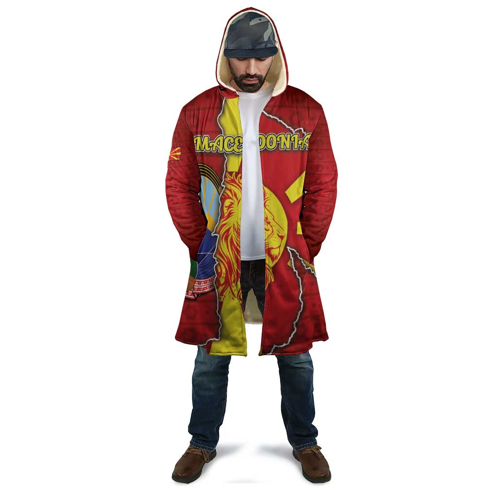 Personalized North Macedonia Cloak National Emblem With Lion - Wonder Print Shop