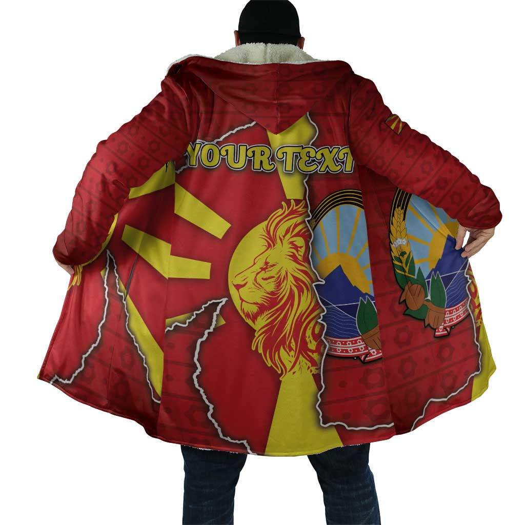Personalized North Macedonia Cloak National Emblem With Lion - Wonder Print Shop