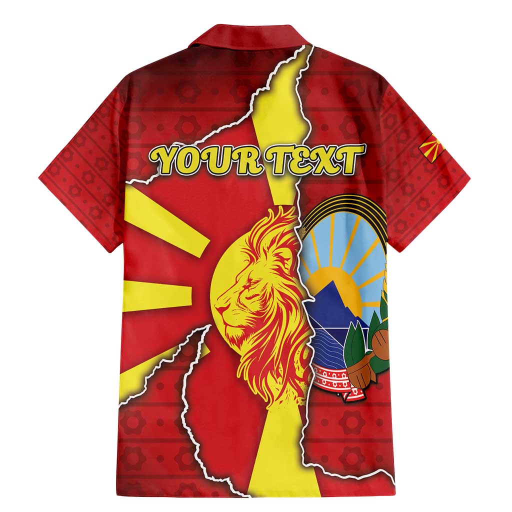 Personalized North Macedonia Family Matching Mermaid Dress and Hawaiian Shirt National Emblem With Lion - Wonder Print Shop