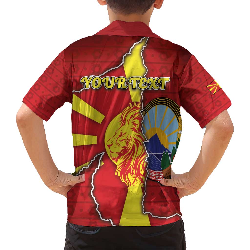 Personalized North Macedonia Family Matching Puletasi and Hawaiian Shirt National Emblem With Lion - Wonder Print Shop