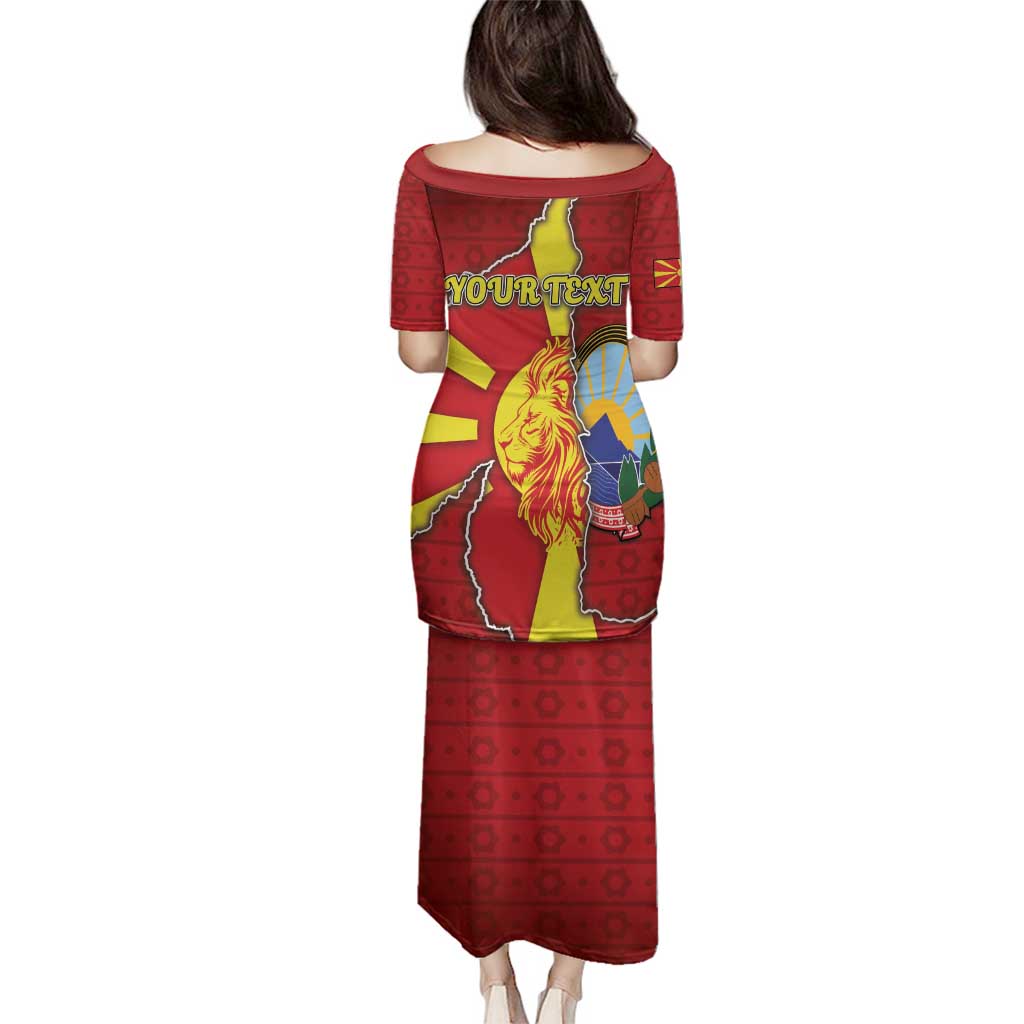 Personalized North Macedonia Family Matching Puletasi and Hawaiian Shirt National Emblem With Lion - Wonder Print Shop