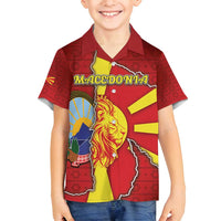 Personalized North Macedonia Family Matching Puletasi and Hawaiian Shirt National Emblem With Lion - Wonder Print Shop