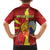 Personalized North Macedonia Family Matching Short Sleeve Bodycon Dress and Hawaiian Shirt National Emblem With Lion - Wonder Print Shop