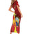 Personalized North Macedonia Family Matching Short Sleeve Bodycon Dress and Hawaiian Shirt National Emblem With Lion - Wonder Print Shop