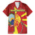 Personalized North Macedonia Family Matching Summer Maxi Dress and Hawaiian Shirt National Emblem With Lion - Wonder Print Shop