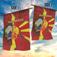 North Macedonia Garden Flag National Emblem With Lion - Wonder Print Shop