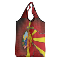 North Macedonia Grocery Bag National Emblem With Lion - Wonder Print Shop