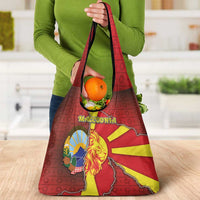 North Macedonia Grocery Bag National Emblem With Lion - Wonder Print Shop