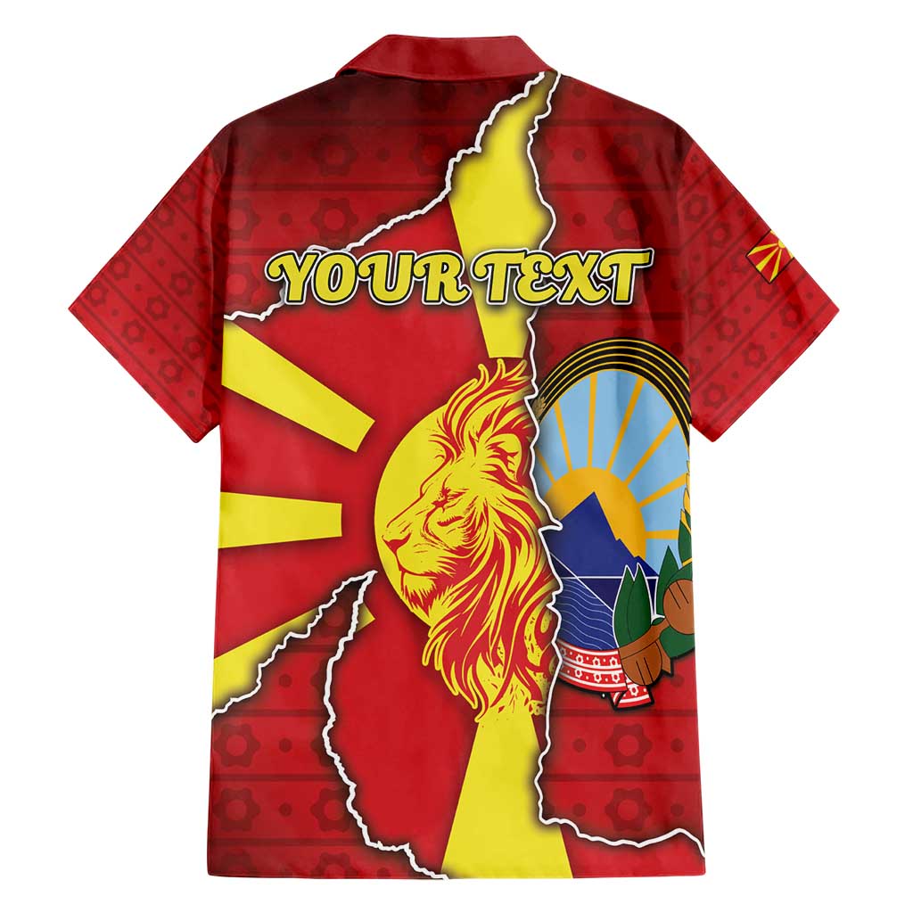 Personalized North Macedonia Hawaiian Shirt National Emblem With Lion - Wonder Print Shop