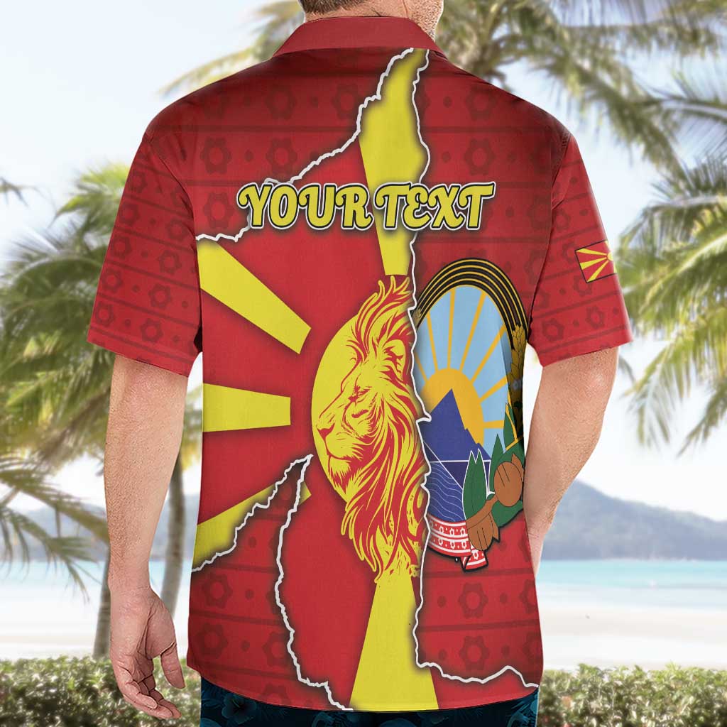 Personalized North Macedonia Hawaiian Shirt National Emblem With Lion - Wonder Print Shop