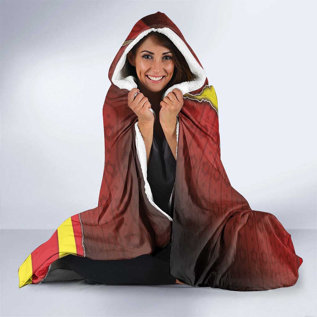 North Macedonia Hooded Blanket National Emblem With Lion - Wonder Print Shop